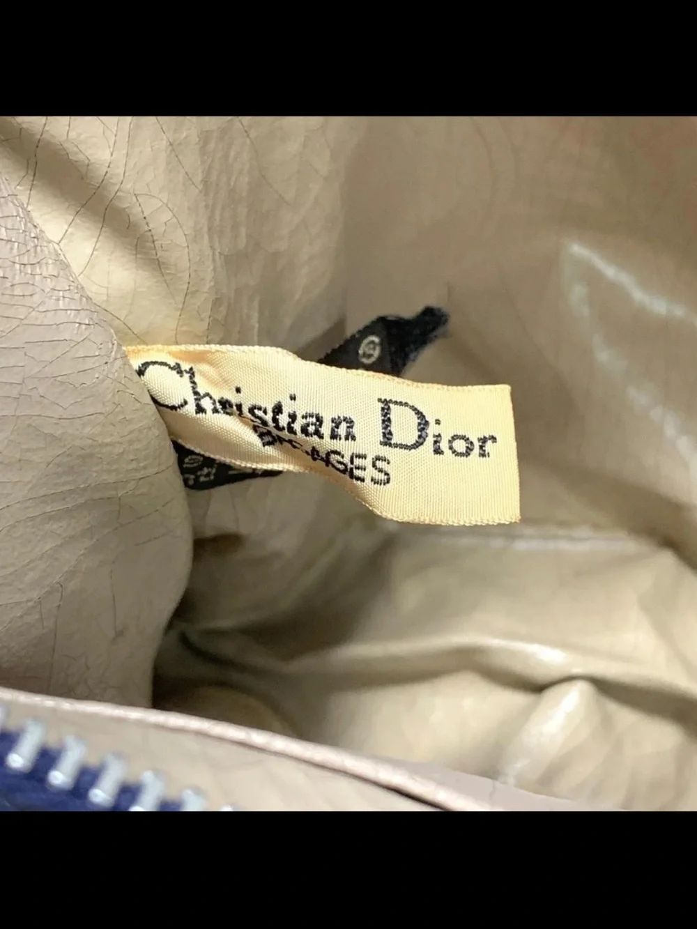 Dior Black and Tan Monogram Zip Pouch